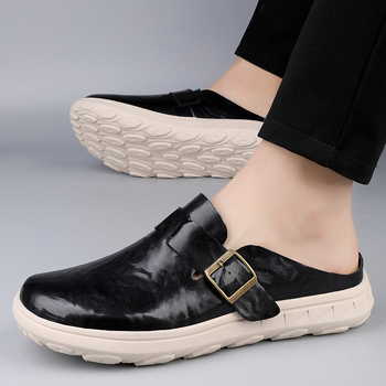 Ljetne nove prekogranične muške cipele velike veličine 45 Slip-On 46 Casual 47 s mekim potplatom, modne poslovne i radne ležerne cipele s polu-papučama