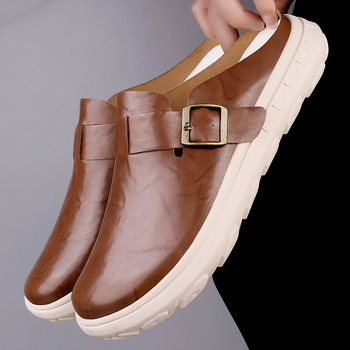Ljetne nove prekogranične muške cipele velike veličine 45 Slip-On 46 Casual 47 s mekim potplatom, modne poslovne i radne ležerne cipele s polu-papučama