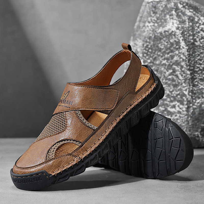 Amazon Explosive Cross-border nagy méretű 6076 kézzel varrott, lélegző, hétköznapi szandál