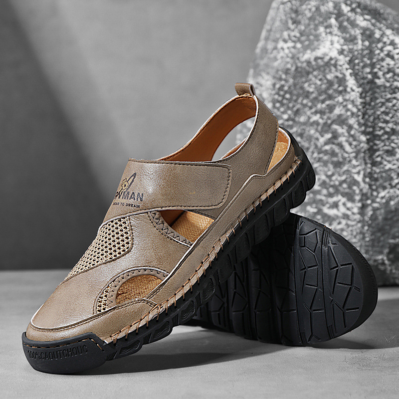 Amazon Explosive Cross-border nagy méretű 6076 kézzel varrott, lélegző, hétköznapi szandál