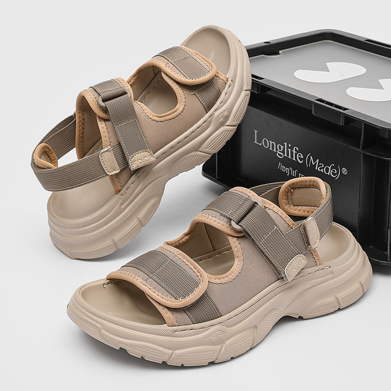 Sandale pentru bărbați, vară nouă, sport casual la modă, îmbrăcăminte exterioară, papuci pentru bărbați, pantofi de plajă 471220 Alb-J