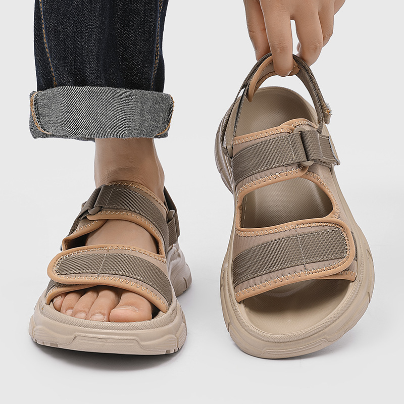 Sandale pentru bărbați, vară nouă, sport casual la modă, îmbrăcăminte exterioară, papuci pentru bărbați, pantofi de plajă 471220 Alb-J