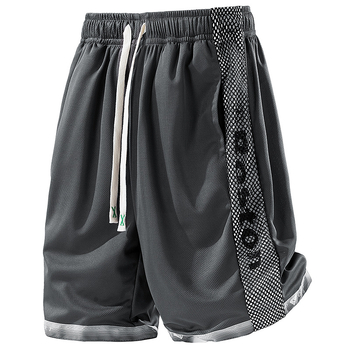 Στερεοφωνικό 3D σε στυλ διασυνοριακής ζώνης] M-6Xl Καλοκαιρινό μεγάλο μέγεθος Ice Silk Σορτς Ανδρικό παντελόνι με κλιματισμό Αθλητικό παντελόνι πέντε σημείων Μεσαίο παντελόνι