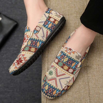 Auduma apavi vīriešiem, mīkstas zoles elpojoši uzvelkamie apavi, korejiešu stila moderni, slinki ikdienas apavi, studentu sociālās braukšanas apavi vīriešiem