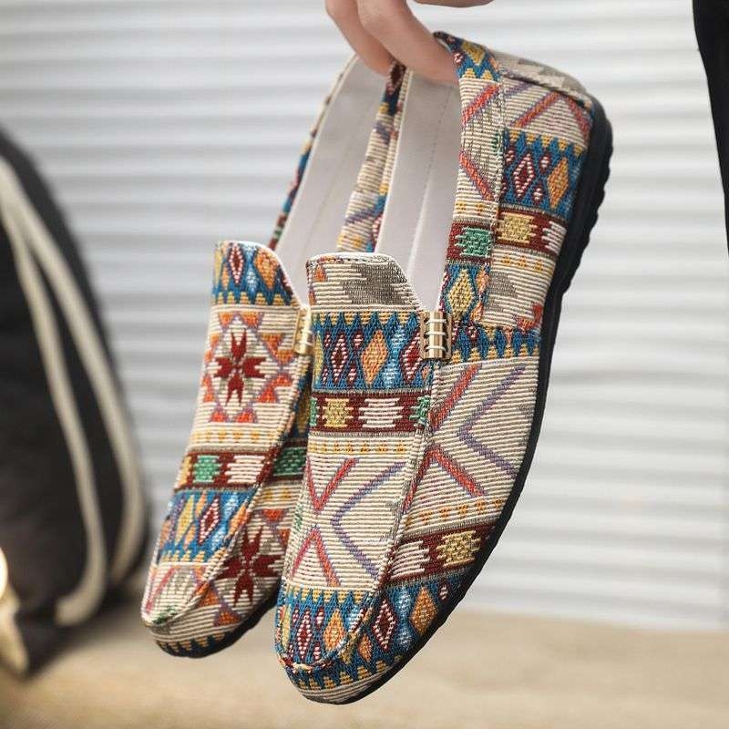 Auduma apavi vīriešiem, mīkstas zoles elpojoši uzvelkamie apavi, korejiešu stila moderni, slinki ikdienas apavi, studentu sociālās braukšanas apavi vīriešiem