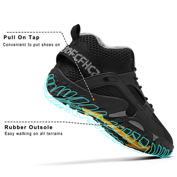 2024 Nové cezhraničné bavlnené topánky Pánske outdoorové snehové topánky s flísovou podšívkou, teplé protišmykové ležérne turistické bavlnené topánky