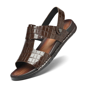 37-es férfi szandál valódi bőrből 2025 új nyári strandcipő csúszásgátló nagy méret 2,25 kg szabadtéri viselet szandál férfi 46-os méret