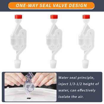 Egyirányú szelep műanyag borkészítési szelep fedéllel bor sör bor erjedés kipufogó egyirányú szelep borkészítési szelep