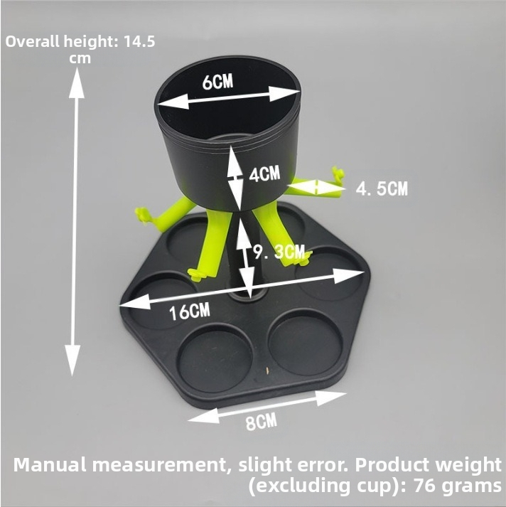 Шестоъгълен диспенсър за вино Fair, стъклени точки, диспенсър за парти Fair, поднос за вино