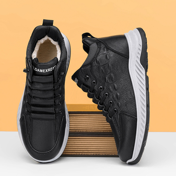 Férfi cipők 2024 téli új szabadidős sport első lépés pedálos munka vízálló kültéri polár béléssel meleg pamut cipő Tide