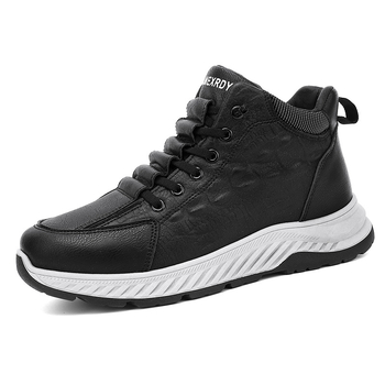 Férfi cipők 2024 téli új szabadidős sport első lépés pedálos munka vízálló kültéri polár béléssel meleg pamut cipő Tide