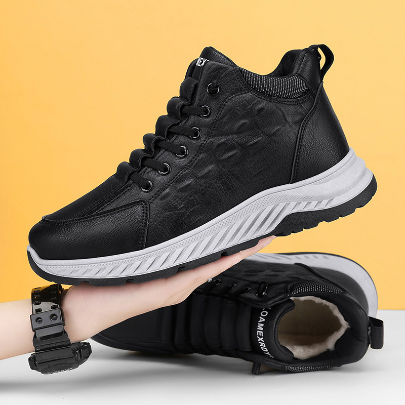 Férfi cipők 2024 téli új szabadidős sport első lépés pedálos munka vízálló kültéri polár béléssel meleg pamut cipő Tide