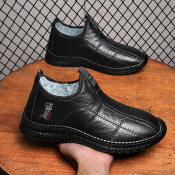 Téli régi pekingi szövetcipő férfiaknak, pamutcipő, meleg és polár bélésű, középkorú és idős apáknak való cipő, csúszásmentes, vastagított túracipő időseknek, pamut csizma