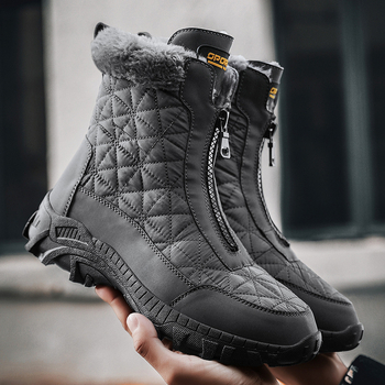 Határokon átnyúló plus size pamut férfi cipő új lezser divat esernyő szövet külkereskedelmi polár béléssel vastag meleg hótaposó nagy pamut cipő