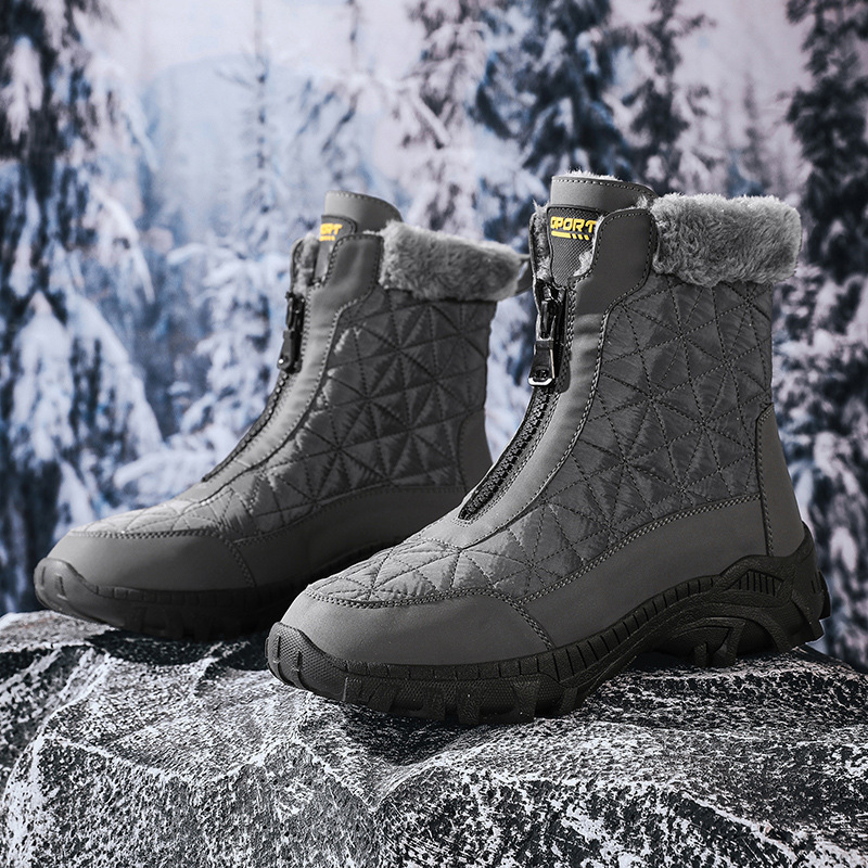Határokon átnyúló plus size pamut férfi cipő új lezser divat esernyő szövet külkereskedelmi polár béléssel vastag meleg hótaposó nagy pamut cipő