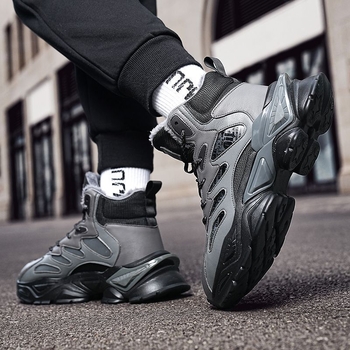 Bőr, vízálló cipő, téli, magas szárú, tinédzsereknek, divatos cipő, gyapjúbéléssel, meleg hótaposó, csúszásmentes, kopásálló férfi cipő