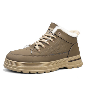 Ανδρικά παπούτσια από βελούδο βαμβάκι Cross-Border, μπότες Martin, άνοιξη & φθινόπωρο 2024, νέα μόδα, casual παπούτσια μοτοσικλέτας, παπούτσια εργασίας, μπότες χιονιού