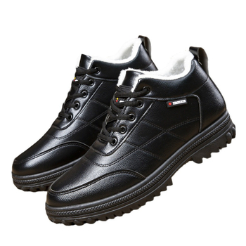Vyriški žieminiai medvilniniai batai su pliušiniu pamušalu, neslystantys laisvalaikio batai, patogūs tėčio batai, universalūs darbiniai sniego batai, sustorinti ir šilti