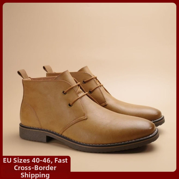 Ghete Chukka pentru bărbați, ghete joase la gleznă, cizme de deșert, talpă antiderapantă din cauciuc, confortabile, respirabile, casual, business