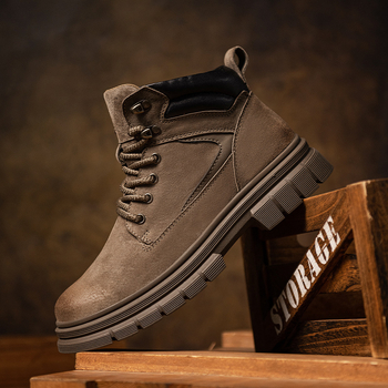 Νέα βρετανική τάση αναψυχής ρετρό υπαίθρια κάμπινγκ ορειβασία ψηλοτάκουνες μπότες Martin για άνδρες