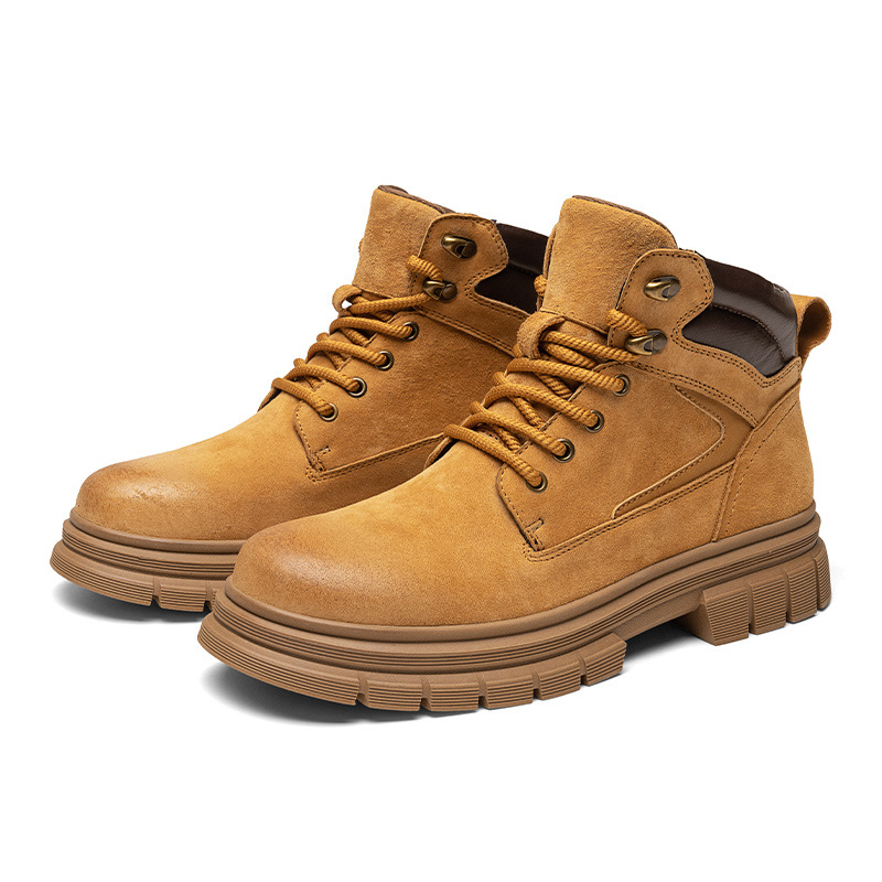 Ghete Martin înalte pentru bărbați, stil britanic, retro, pentru agrement, în aer liber, pentru camping și alpinism.