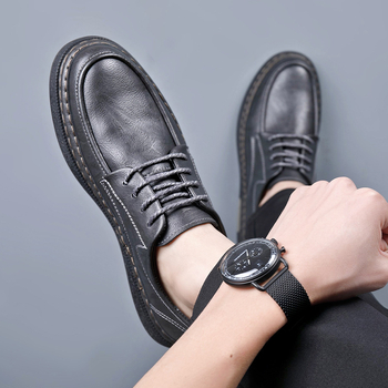 Ανδρικά Παπούτσια Cross-Border 2025 Φθινόπωρο Νέα, Ευέλικτα, Μοντέρνα Ανδρικά Casual, Ρετρό, Βρετανικού Στυλ, Παπούτσια Εργασίας με Μαλακή Σόλα και Αντιολισθητική Σόλα