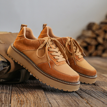 έξτρα μεγάλα ρετρό ανδρικά παπούτσια mesh 2025 νέες μπότες martin mid-help αμερικανικού στυλ βρετανικού στυλ μπότες εξωτερικού χώρου