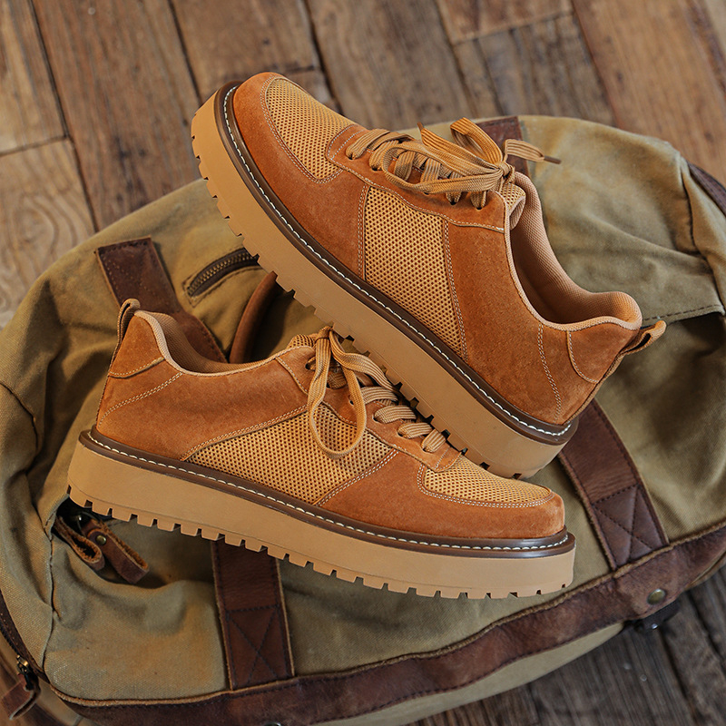 Ekstra velike retro muške cipele, mrežaste, nove martin čizme srednje veličine, američki stil, britanski stil, čizme za alat na otvorenom