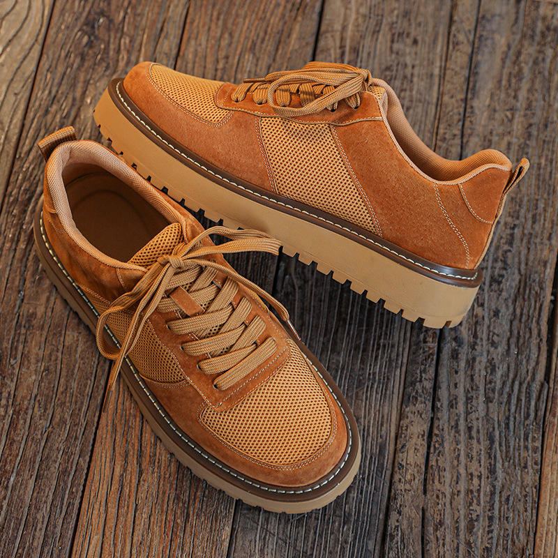 Ekstra velike retro muške cipele, mrežaste, nove martin čizme srednje veličine, američki stil, britanski stil, čizme za alat na otvorenom