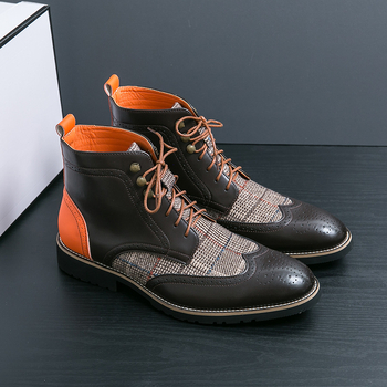AliExpress Άνοιξη Νέα Ραφή Μυτερά Δερμάτινα Παπούτσια με Ψηλό Τοπ Μοντέρνες Καθημερινές Μπότες για Φορέματα, Μεγάλα Μεγέθη, Βρετανικά Ανδρικά Παπούτσια