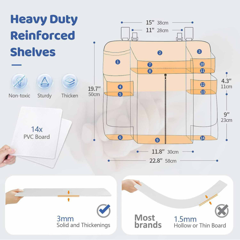 Διασυνοριακή νέα θήκη αποθήκευσης βρεφικού σταθμού κατάλληλη για κούνιες κρεμαστή θήκη αποθήκευσης πάνας κατάλληλη για ούρα μωρού