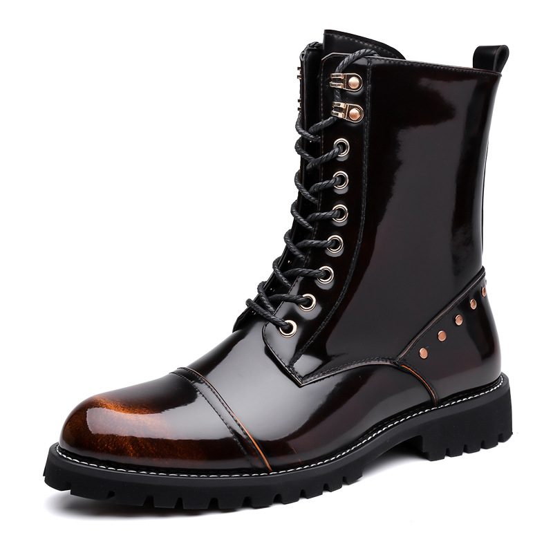 Pavasariniai aukštaauliai Martino stiliaus aulinukai, lengvi, storapadžiai, madingi vyriški aulinukai su užtrauktuku šone, odiniai „Chelsea“ stiliaus aulinukai