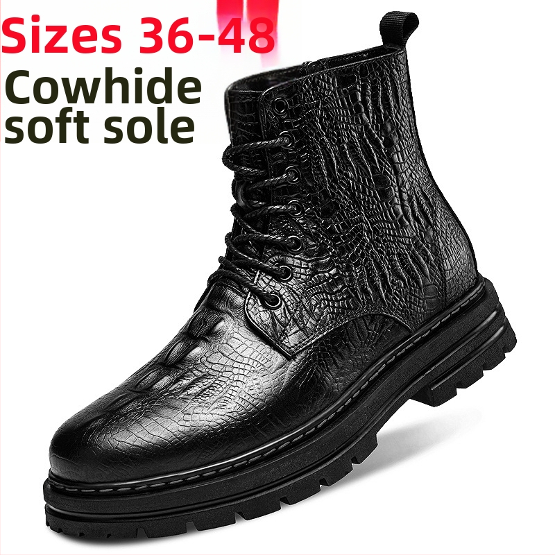 Extra nagy méretű Martin csizma férfi 45 plusz méret plusz 46 bőr casual 47 magas szárú 48 polár bélésű munkacipő pamut cipő 36