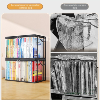 Βιβλίο μαθητή εξαιρετικά παχύ κουτί αποθήκευσης τάξης διαφανής τσάντα βιβλίων ανθεκτική στη σκόνη οικιακή παλιά τσάντα αποθήκευσης βιβλίων ανθεκτική στην υγρασία