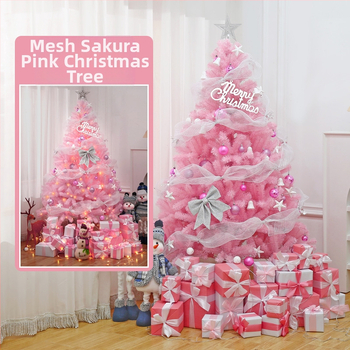 ✅ Ροζ χριστουγεννιάτικο δέντρο Πακέτο σπιτιού Διακοσμήσεις παραθύρων Διαδίκτυο Διασημότητες Στυλ Διάταξη σκηνής Όμορφη παρτίδα χριστουγεννιάτικων διακοσμήσεων