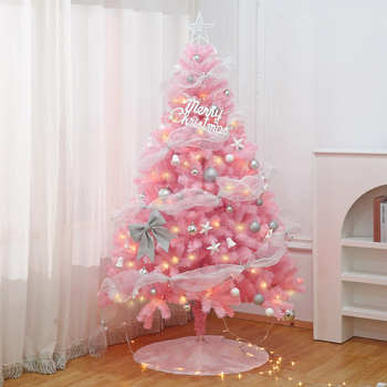 ✅ Ροζ χριστουγεννιάτικο δέντρο Πακέτο σπιτιού Διακοσμήσεις παραθύρων Διαδίκτυο Διασημότητες Στυλ Διάταξη σκηνής Όμορφη παρτίδα χριστουγεννιάτικων διακοσμήσεων