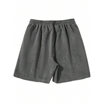 Ανδρικό σορτς με ριμπ ύφανση κανονικής εφαρμογής Cross-Border, άνετο, αναπνεύσιμο, casual