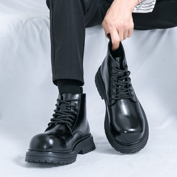 Vyriškų britiško stiliaus Martino aulinukų su storapadžiais, paaukštintais aulinukais, verslo klasės, Joker bateliai 2279-J karta.