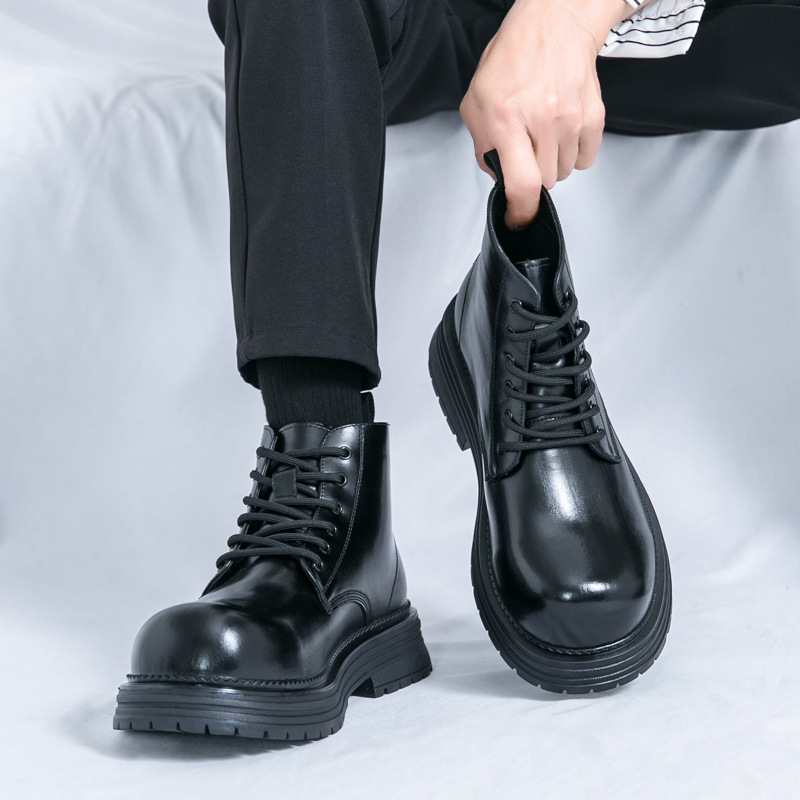 Vyriškų britiško stiliaus Martino aulinukų su storapadžiais, paaukštintais aulinukais, verslo klasės, Joker bateliai 2279-J karta.