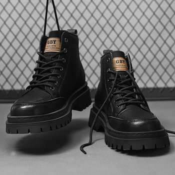 Ανδρικά φθινοπωρινά αδιάβροχα αθλητικά δερμάτινα παπούτσια Martin Boots, ανδρικά ρετρό βρετανικά μπότες ορειβασίας για υπαίθριες δραστηριότητες και καθημερινή χρήση.