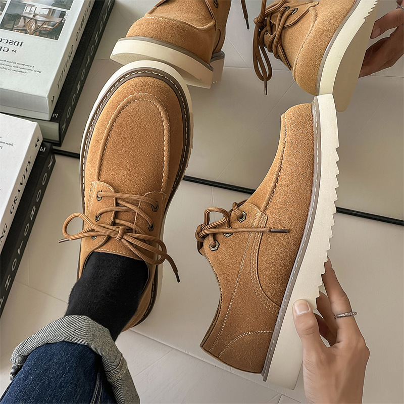 Őszi férfi cipők, alkalmi cipők, férfi ifjúsági retró brit szöszmentes bőr szerszámcipők, kültéri Martin csizmák, férfi cipők