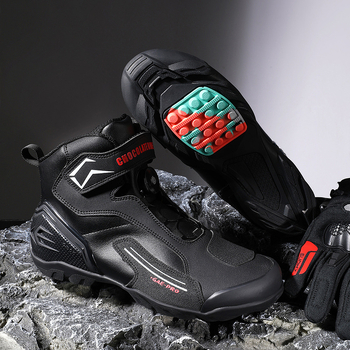 Mootorrattajalatsid Mootorratta sõidujalatsid Meeste rüütli Four Seasons laudisjalatsid Mootorrattasaapad Võidusõidusaapad Four Seasons mootorratta reisivarustus