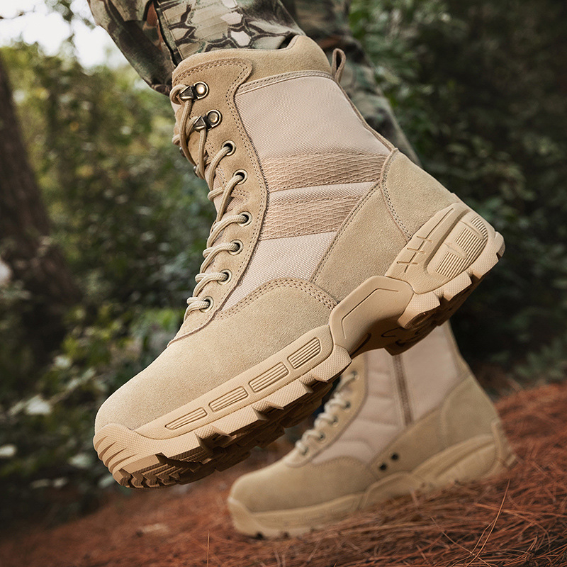 Μπότες μάχης μεγάλου μεγέθους για διασυνοριακές μετακινήσεις, ανδρικές μπότες ορειβασίας και υπαίθριων δραστηριοτήτων, ανδρικές τακτικές μπότες, ψηλές μπότες ερήμου, ανδρικές μπότες πεδίου