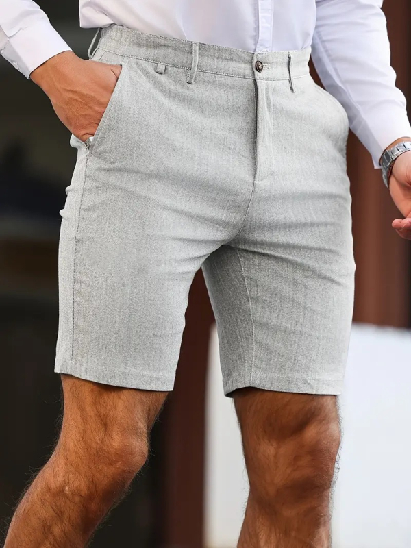 Határokon átnyúló európai és amerikai férfi lezser, egyszínű, egyenes szabású rövidnadrág, nyári, csípőemelő, kis méretű nadrág