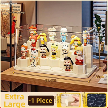 Τυφλό κουτί αποθήκευσης ραφιών διαφανές ανθεκτικό στη σκόνη ακρυλικό χειροποίητο μπλοκ παιχνιδιών δομικών στοιχείων βιτρίνας Bubble Mart Display Box