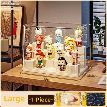 Τυφλό κουτί αποθήκευσης ραφιών διαφανές ανθεκτικό στη σκόνη ακρυλικό χειροποίητο μπλοκ παιχνιδιών δομικών στοιχείων βιτρίνας Bubble Mart Display Box