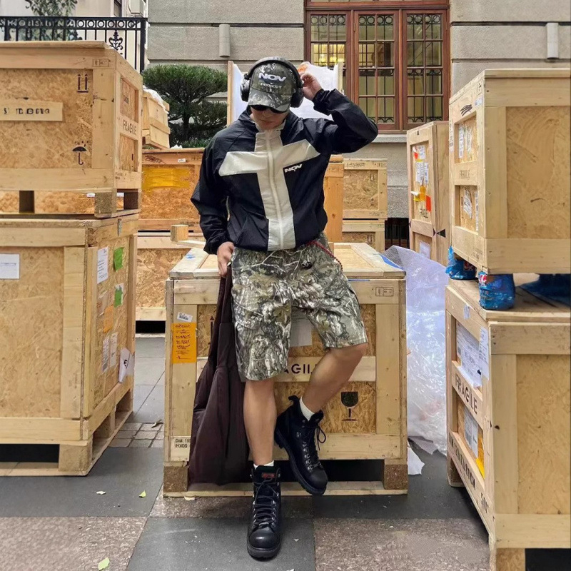 Férfi cargo nadrágok Új, lezser, laza rövidnadrágok Amerikai retró, divatos márkás nadrágok Férfi sportruházat Határokon átnyúló férfi nadrágok