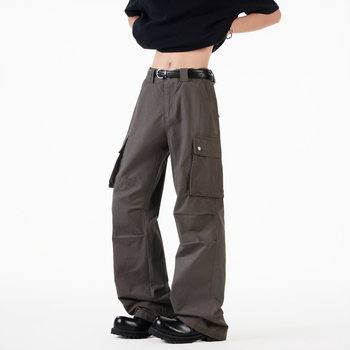 Többzsebes, rakott, férfi cargo nadrág, nyári hangulatú, amerikai retró, laza, mosott, vintage, egyenes, széles szárú, lezser nadrág