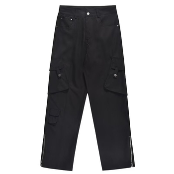 Amerikai főutcai férfi tavaszi és őszi divatmárka, bő, bő szárú, egyenes szárú, sokoldalú, divatos, lezser hosszú nadrág