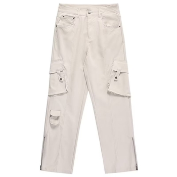 Amerikai főutcai férfi tavaszi és őszi divatmárka, bő, bő szárú, egyenes szárú, sokoldalú, divatos, lezser hosszú nadrág